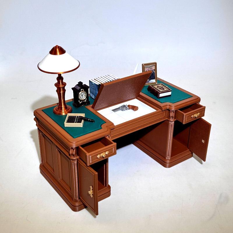 Office Furniture Set - 1:12 스케일 인형 집 미니 빈티지