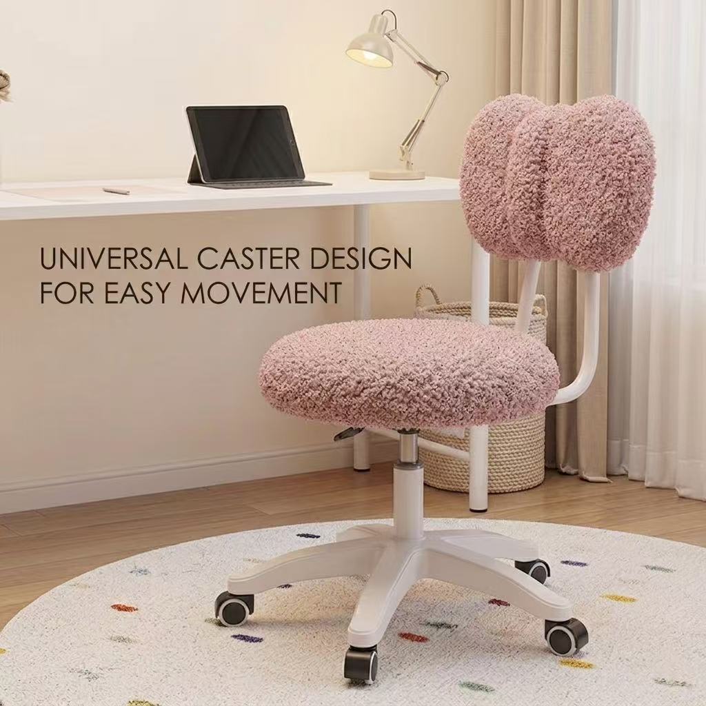 귀여운 부클 회전식 사무실 의자 360 °   회전식  - Office Furniture Home 리뷰 및 가격