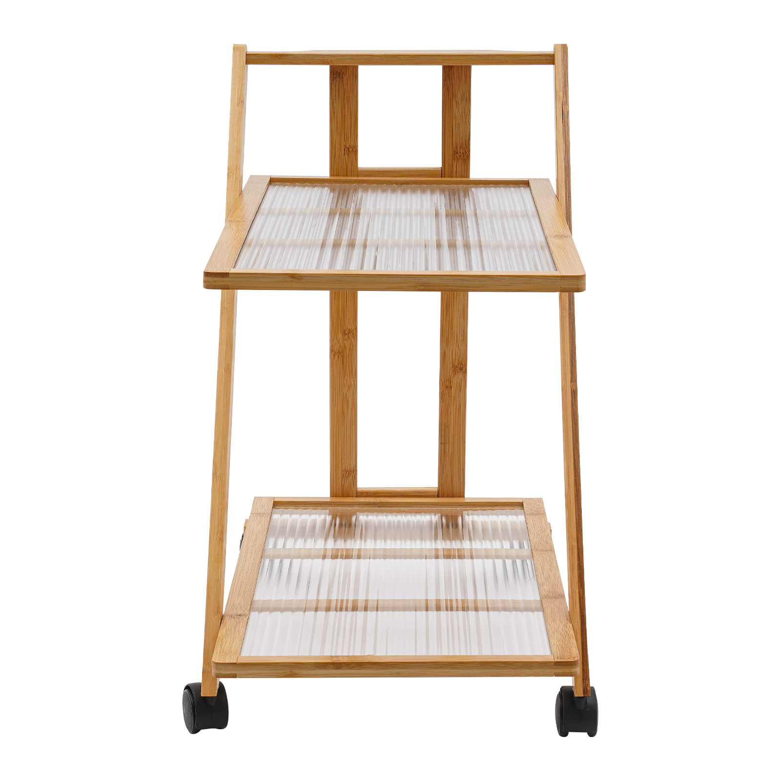 2단 접이식 대나무 수납 카트, 무소음 바퀴와 브레이크 - Office Supply Cart 리뷰 및 가격