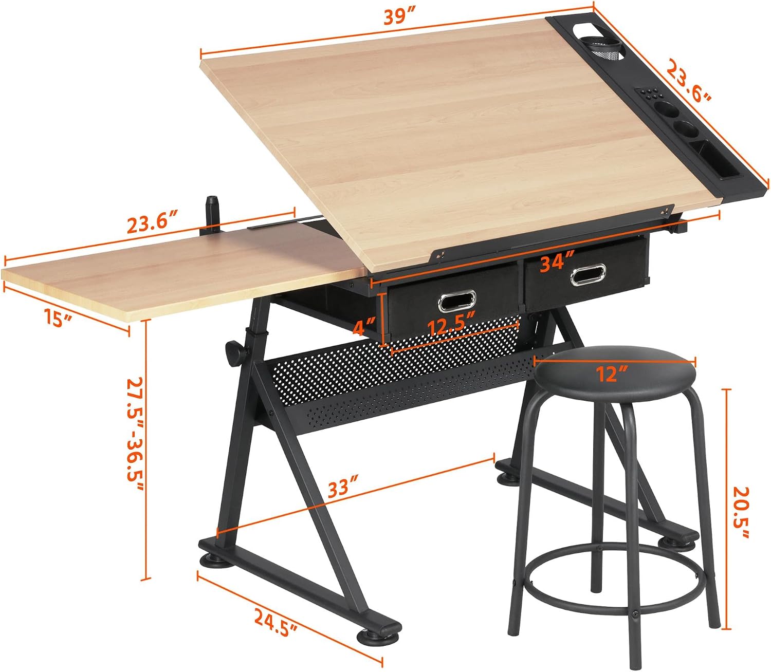조절 가능한 드래프팅 테이블 아트 데스크와 어울리는 스 - Office Furniture Home 리뷰 및 가격