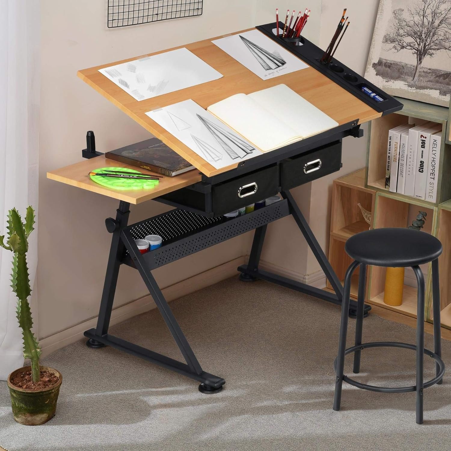 조절 가능한 드래프팅 테이블 아트 데스크와 어울리는 스 - Office Furniture Home 리뷰 및 가격