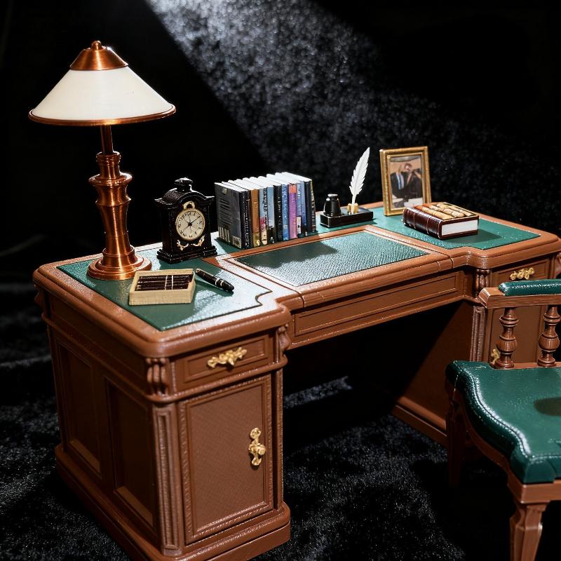 1:12 스케일 인형 집 미니 빈티지 사무실 책상 의자 - Office Furniture Set 리뷰 및 가격
