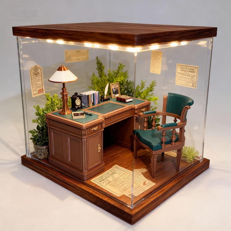 1:12 스케일 인형 집 미니 빈티지 사무실 책상 의자 - Office Furniture Set 리뷰 및 가격