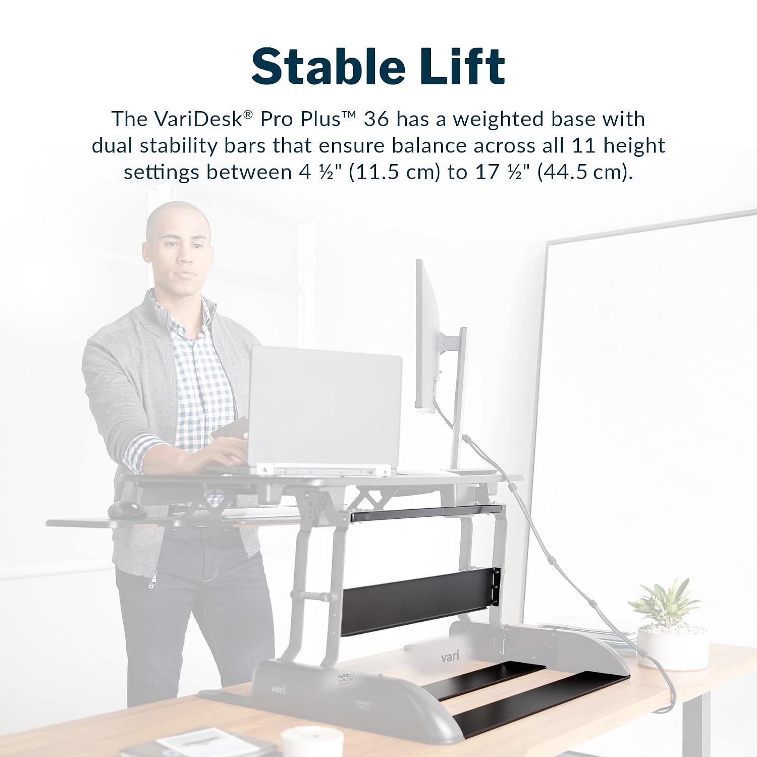 데스크 프로 플러스 36 - 11단계 높이 조절 가능한 - Office Furniture Plus 리뷰 및 가격