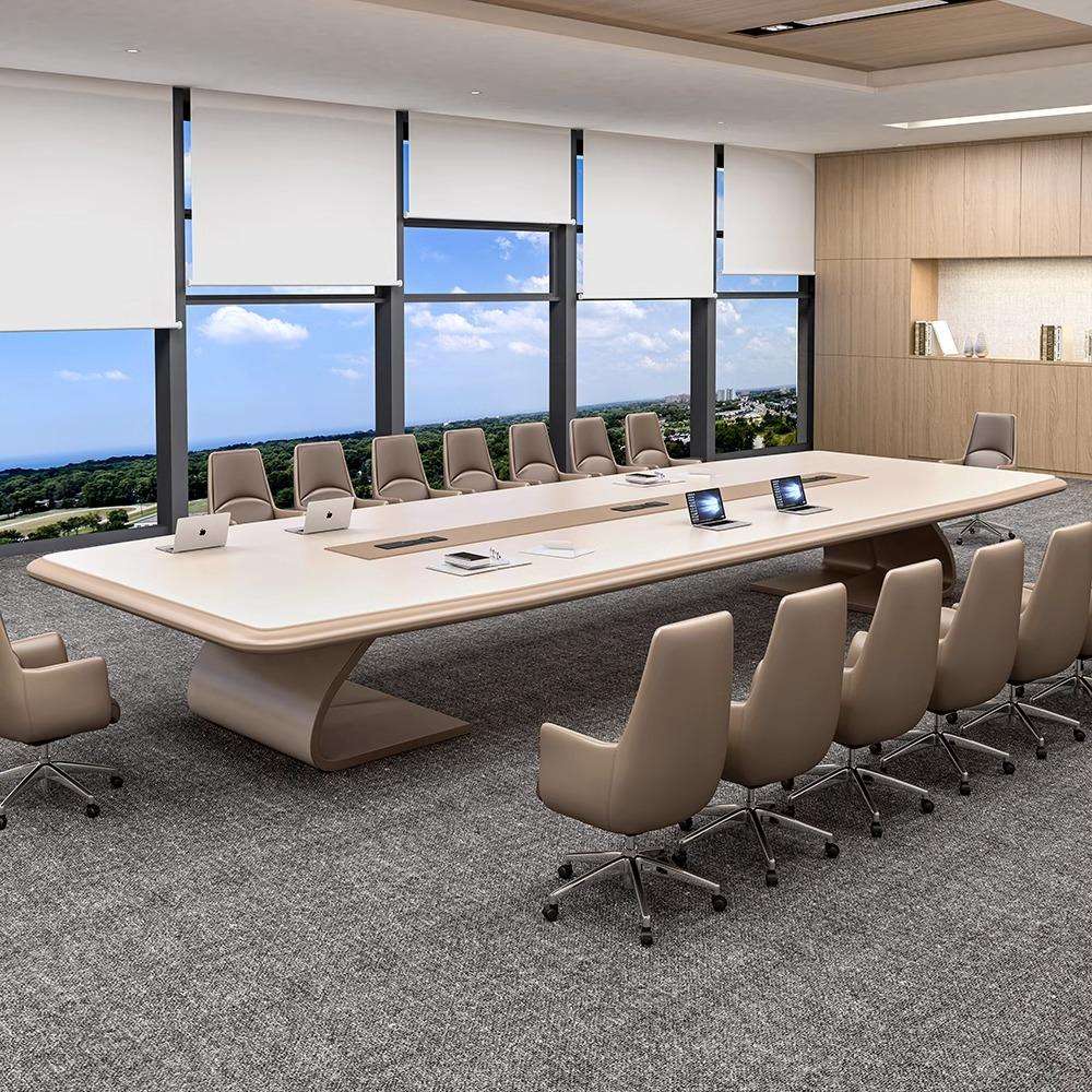 현대적인 스타일의 대형 타원형 회의 테이블, 목재 패널 - Office Furniture Manufacturers 리뷰 및 가격
